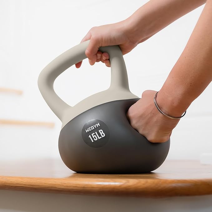 Soft Kettlebells with Cushioned Impact-Resistant Base and Anti-Slip, Wide-Grip Handle for Home Workouts, Weightlifting, and Personal Training