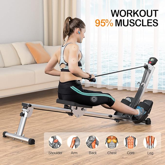 Rowing Machine for Home Use 300LBS…