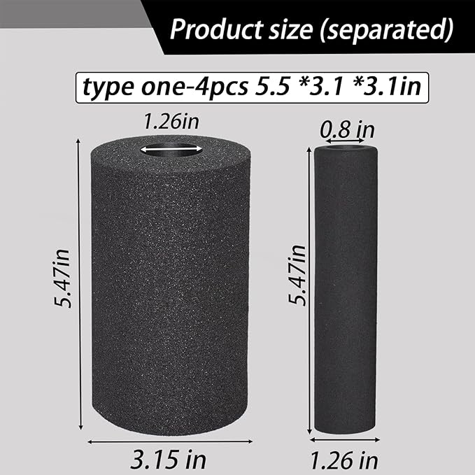 Foot Foam Pads Rollers Replacement Set for Home, Weight Bench Foam for Inversion Table Leg Tube,Sit Ups,Leg Curl Attachment/Extension