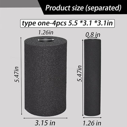 Foot Foam Pads Rollers Replacement Set for Home, Weight Bench Foam Pad Replacement for Inversion Table Leg Tube, Foot Foam Roller Pads for Sit Ups,Leg Curl Attachment/Extension and Roman Chair