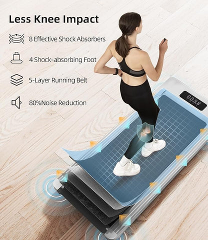 Walking Pad - Under Desk Treadmill, Treadmills for Home/Office, Portable Treadmill, Walking Pad Treadmill Under Desk with Remote Control LED Display- Ideal for Fitness Enthusiasts