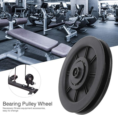 Keenso 10Pcs/Set 100mm Nylon Bearing Pulley Wheel, U Groove Roller Wheelfor Gym Fitness Equipment Combination Fitness Products