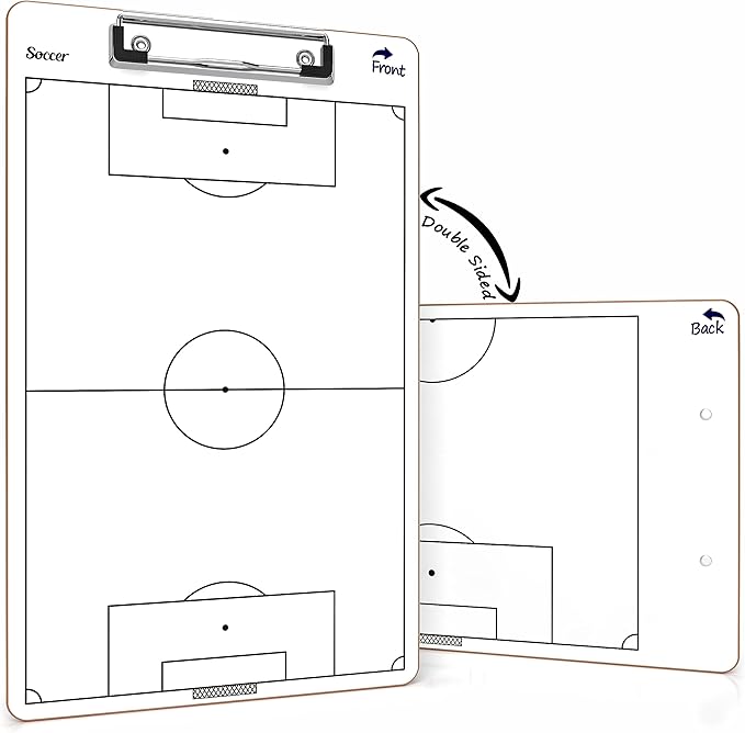 Scribbledo Soccer Dry Erase Coaching Board 15"x9" Soccer Whiteboard for Coaches Soccer Coaching Equipment Accessories Tactics Field Board Making it The Perfect Coach Gifts