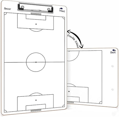 Scribbledo Soccer Dry Erase Coaching Board 15"x9" Soccer Whiteboard for Coaches Soccer Coaching Equipment Accessories Tactics Field Board Making it The Perfect Coach Gifts