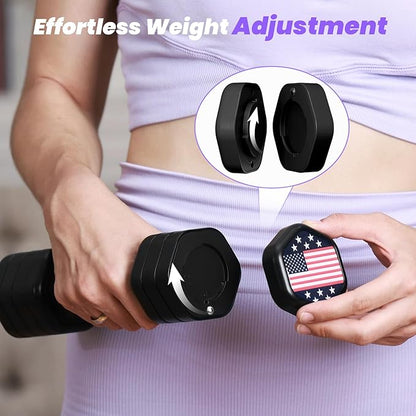 Adjustable Dumbbell Set of 2, 4 in 1 Hand Weights for Women at Home, 5 lb Weights Dumbbells Set of 2, Each 2lb 3lb 4lb 5lb with TPU Soft Rubber Handle for Home Gym Exercise Training, Black