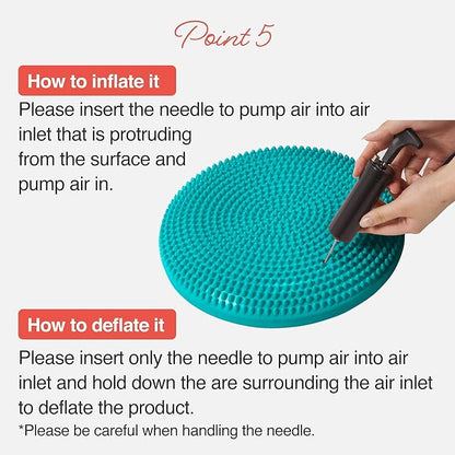 Primasole Balance Disc with Air Pump Wobble Cushion for Stability Workout 2 PCS