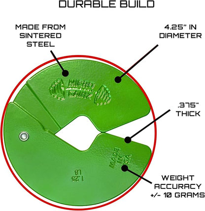 Micro Gainz Dumbbell Fractional 1.25lb Weight Plate 4 Piece