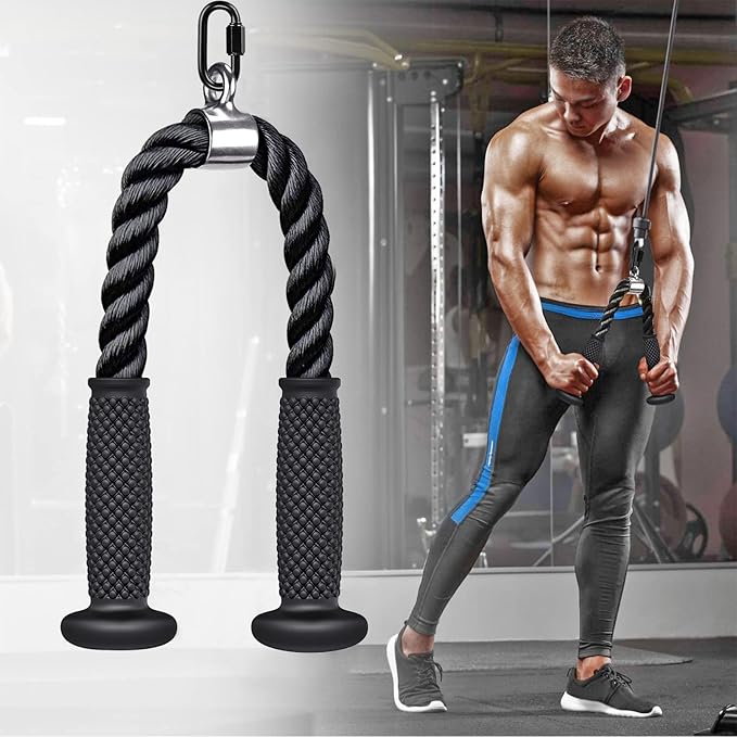 Tricep Pull Down Attachment, Cable Machine Accessories for Home Gym, Cable Machine Attachments Pulley System Gym, LAT Pull Down Attachment Weight Fitness