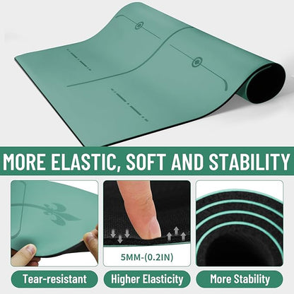 Pilates Reformer Mat, Yoga Mat Sports Non-slip Design Pilates Equipment Pilates Floor Mat Easy to Clean Sweat-Absorbing Pilates Accessories Yoga Mat