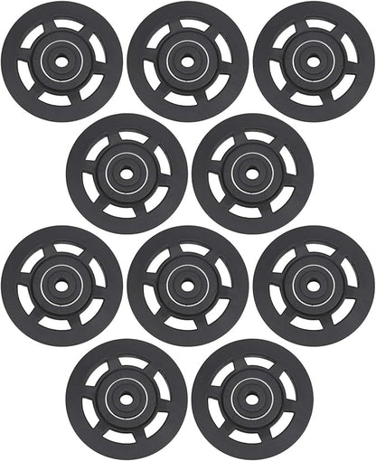 Keenso Bearing Pulley Wheel, 10Pcs/Set 95mm Pulley Universal Nylon Bearing Pulley Wheel Replacement Gym Fitness Equipment Combination fitness products