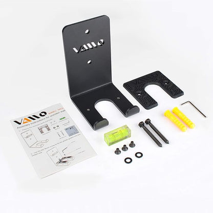 VAIIO Single Olympic Barbell Hanger,Garage Gym Bar Wall Rack,Vertical Barbell Mount Rack,Black Powder Coated,Space Saving Commercial or Home Gym Accessory,Holds Under 33mm Bar Size