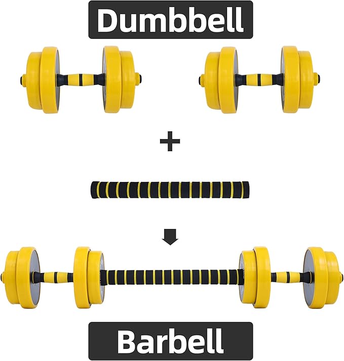 Nice C Weights, Dumbbell Set, Kettlebells, Adjustable Dumbbells, Barbell Weight Set, 20-40-50-70LB 3-in-1 set, Non-Slip, All-purpose