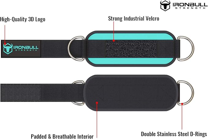 Iron Bull Strength Ankle Straps for Cable Machines