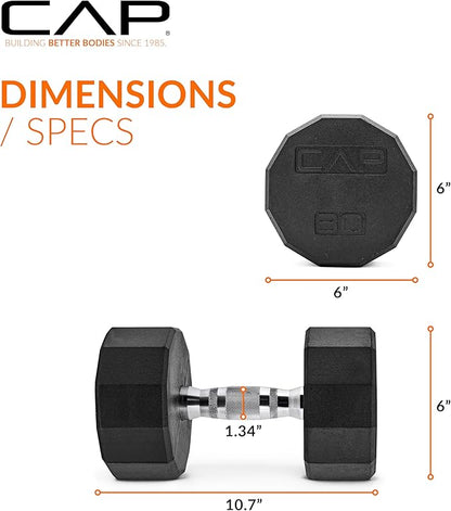 CAP Barbell Coated Hex Dumbbell Weight