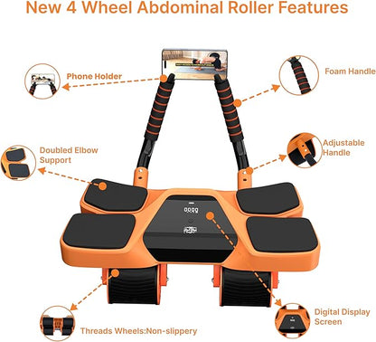 2024 New Roller High-Performance Exercise Machine with Automatic Rebound, Multi- Layered Anti-Slip