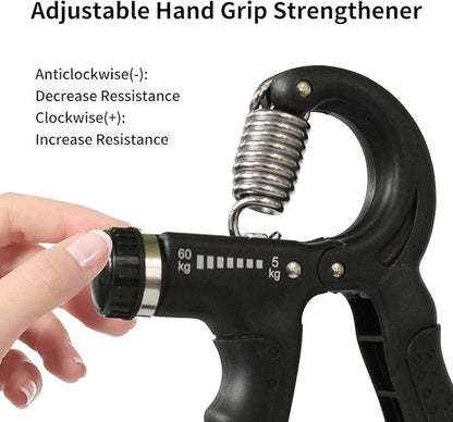 Grip Strength Trainer Adjustable Resistance 22-132 Lbs Hand Grip Strengthener Forearm Exerciser with Counter