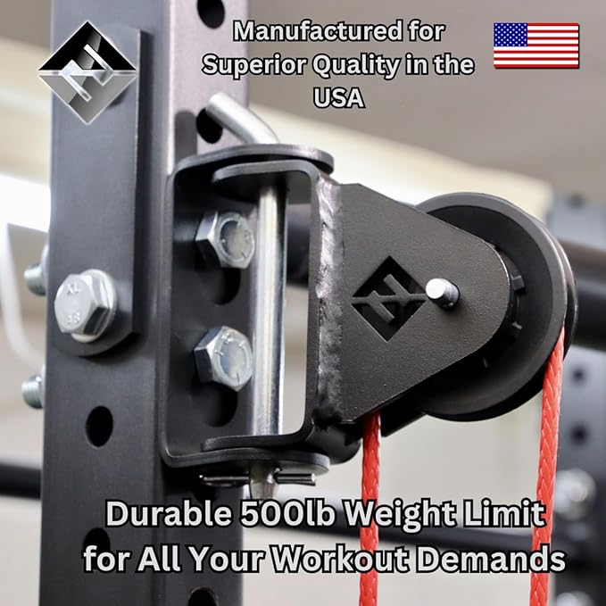 F&F STEEL Rack Mounted Swivel Pulley - 180 Degree Smooth-Glide Pulley for Full-Body Workouts, Home Gym Compatible