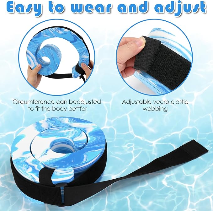 Water Aerobics Set for Aquatic Exercise, New Upgrade Aquatic Exercise Dumbbells and Foam Swim Aquatic Cuffs with Detachable Velcro, Aquatic Fitness Equipment for Water Workouts