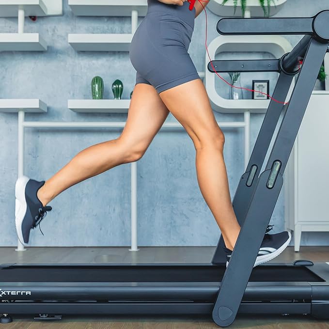 XTERRA Fitness Premium Folding Smart Treadmill, Compact Design, 250+ LB Weight Capacity, Powerful Motor, XTERRA+ Fitness App Included with Purchase