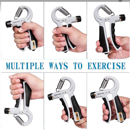 Grip Strength Trainer. Hand Grip, Finger and Forearm Strengthener, With Counter and Adjustable Resistance 10-130 lbs