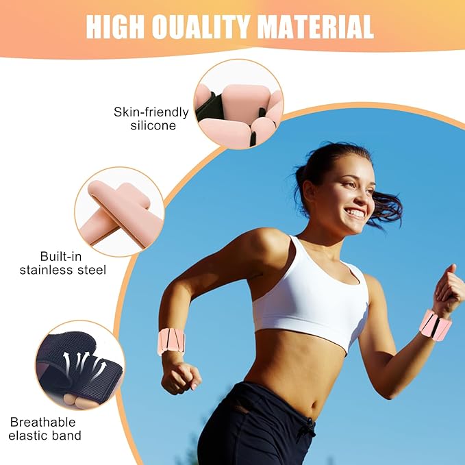 Adjustable Wearable Wrist Weights for Women and Man - Ankle Weights, Set of 2 (1lb Each) for Enhanced Training | Perfect for Yoga, Dance, Barre, Pilates, Cardio, Aerobics, and Walking