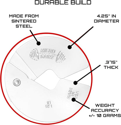 Micro Gainz Dumbbell Fractional 1.25lb Weight Plate 4 Piece