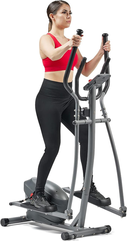 Sunny Health & Fitness Smart 2-in-1 Upright Elliptical Full-Body Exerciser, Arm/Leg Cardio Workout Machine for Home, Exclusive SunnyFit App Enhanced Bluetooth Connectivity, Optional Adjustable Seating