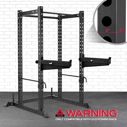 Yes4All Power Rack Accessories J-Hooks 2x2, Weight Holder Attachment 2x2 and Squat Rack Spotter Arms 2x2 / Combo Power Cage Attachment