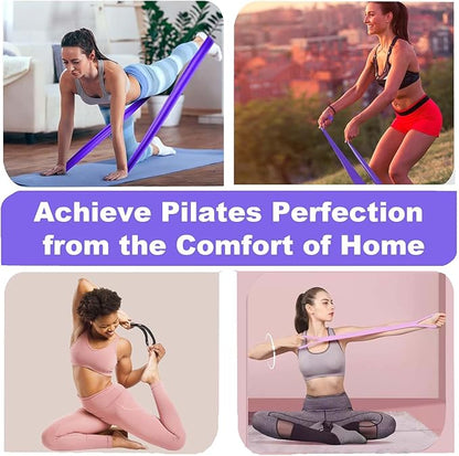 Pilates Ring and Ball Set with 8 Resistance Bands Non Slip Pilates Socks 9 in Exercise Ball Arm Exerciser for Legs Arms and Thighs Yoga Accessories for Women at Home Workout Equipment