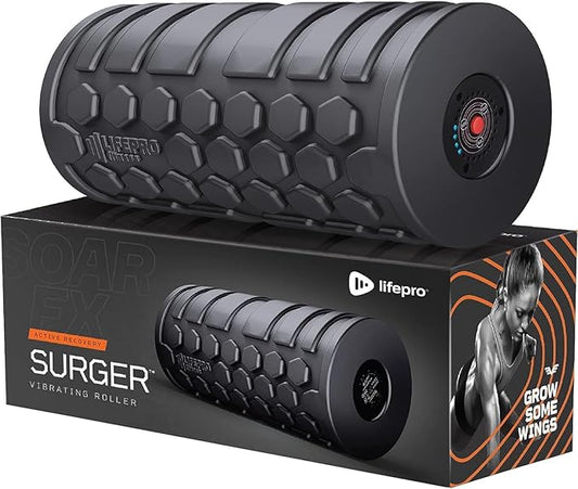 LifePro 4-Speed Vibrating Foam Roller for Muscle Recovery and Physical Therapy - High-Intensity Roller for Trigger Point Therapy, Deep and Gentle Back and Pliability Training