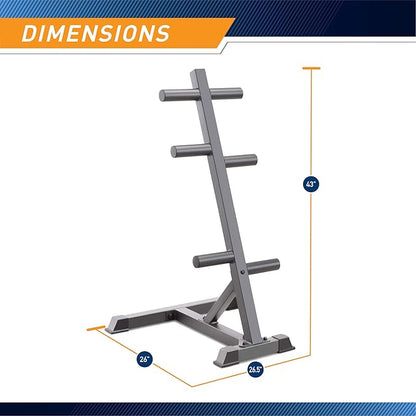 Marcy Olympic  Weight Plate Tree for 2-Inch Plates Weight Storage Rack