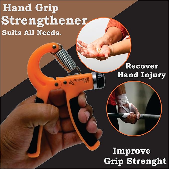 Admirefit-Hand Training Arm Strength Adjustable Spring Hand Grip 22-88 Lbs (10-40kg) Hand Gripper Finger Strengthener for Muscle Building and Injury Recover