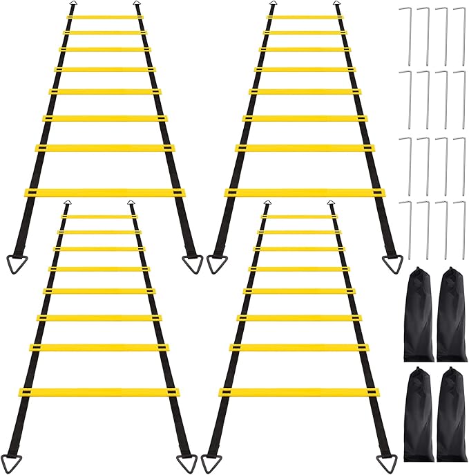 1/2/4 Pack Agility Ladder Set 8 Rungs/12 Rungs/12 Rungs