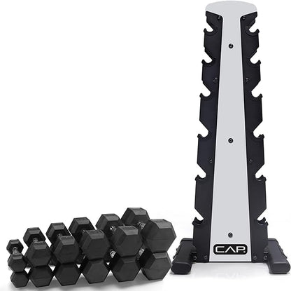 CAP Barbell Dumbbell Set with Rack | Multiple Options in 150lbs and 210lbs