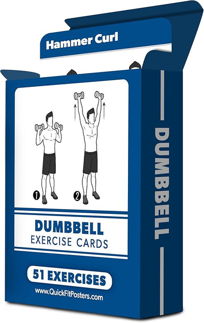 2 Pack - Bodyweight & Dumbbell Fitness Workout Cards - Over 100 Exercises