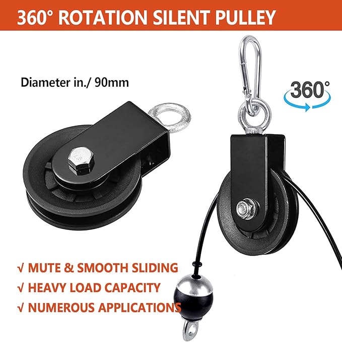 Pulley Cable Machine Men Women Professional Muscle Strength Fitness LAT and Lift Pulley System Weight Home Gym Equipment for Triceps Pull Down, Biceps Curl, Back, Forearm, Shoulder