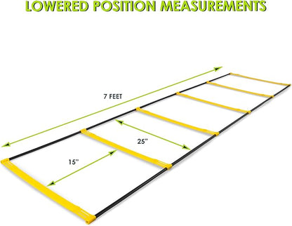 ProsourceFit Raised Speed & Agility Ladder with 6