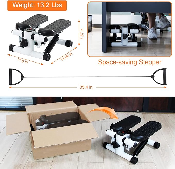 Mini Stepper with Resistance Band