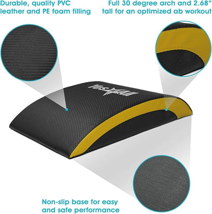 Yes4All Ab Mat Tailbone & No Tailbone, Foldable Abdominal Exercise Sit Up Support Pad for Core Training and Lower Back