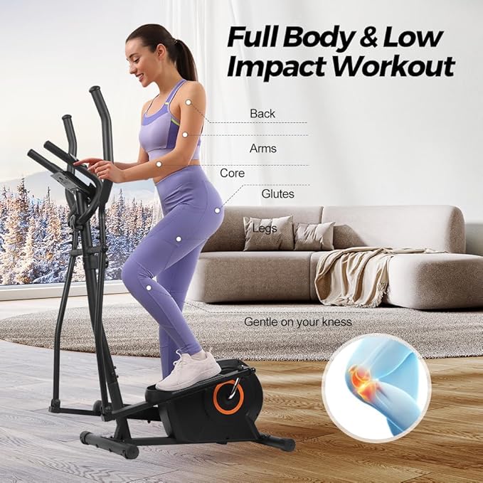 Panana Magnetic Elliptical Machine Quiet Smooth Stepping Elliptical 8 Levels