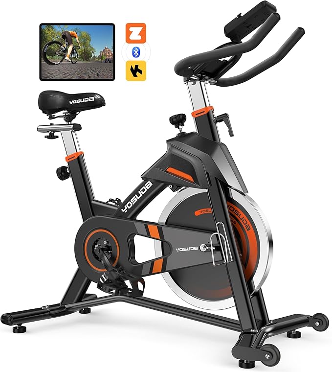 YOSUDA Light Commercial Exercise Bike for Home Magnetic Exercise Bike Stationary 350LB Capacity, Exercise Bike with Bluetooth, Indoor Cycling Bike with Tablet Mount & Comfortable Seat Cushion