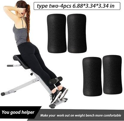 Foot Foam Pads Rollers Replacement Set for Home, Weight Bench Foam for Inversion Table Leg Tube,Sit Ups,Leg Curl Attachment/Extension