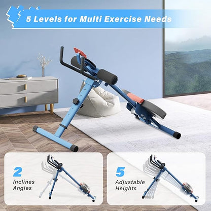 Ab Machine, Adjustable Ab Workout Equipment for Abs