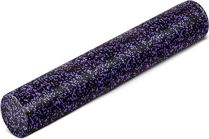 Yes4All High Density Foam Roller for Back, Variety of Sizes & Colors for Yoga, Pilates - Purple Speckled - 36 Inches