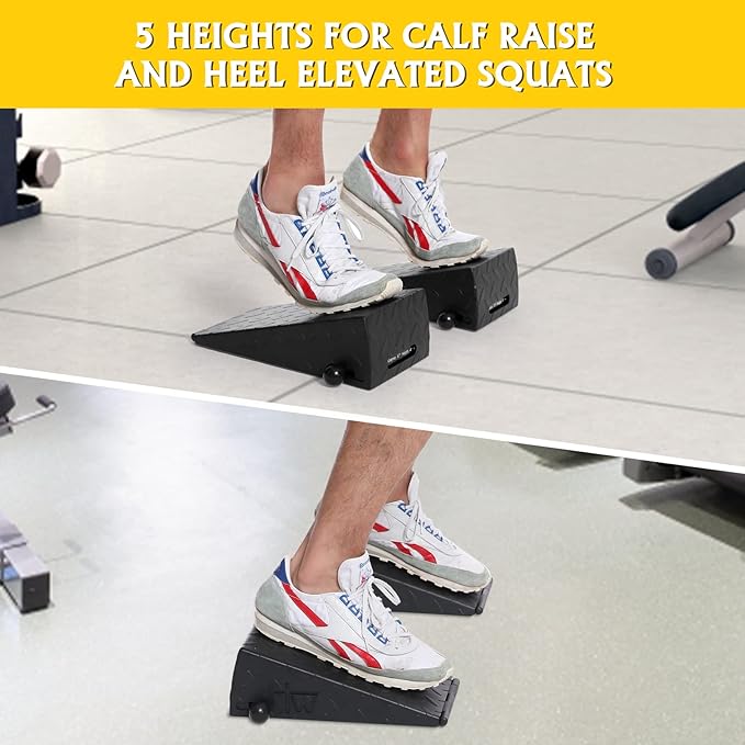 Squat Wedge Height Adjustable Slant Board for Heel Elevated Squats Calf Stretcher Block Enhance Mobility And Strength Performance