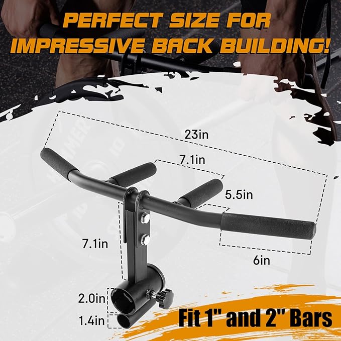 T Bar Row Fits Olympic Barbell, Landmine Attachment for Barbell for Man and Women Strengthens Back, T-Bar Row Attachment Featuring Landmine Handle for Full-Body & Support Deadlifts and Squats