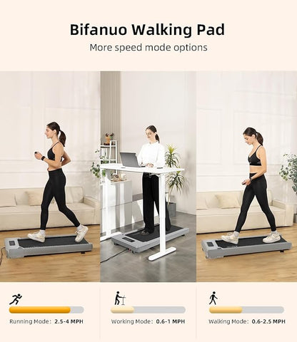 Walking Pad - Under Desk Treadmill, Treadmills for Home/Office, Portable Treadmill, Walking Pad Treadmill Under Desk with Remote Control LED Display- Ideal for Fitness Enthusiasts