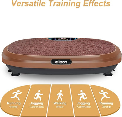 EILISON FitMax 3D XL Vibration Plate Exercise Machine - Whole Body Workout Vibration Platform w/Loop Bands - Lymphatic Drainage Machine for Weight Loss, Shaping, Wellness, Recovery