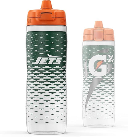 Gatorade Gx NFL Non-Slip Squeeze Bottles, 30 fl oz, Gx Hydration System