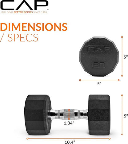 CAP Barbell Coated Hex Dumbbell Weight